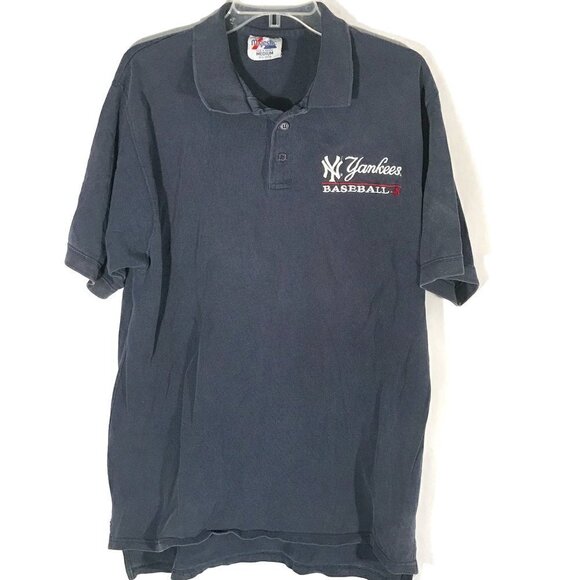 MLB Majestic New York Yankees Baseball Polo Shirt - Picture 1 of 9